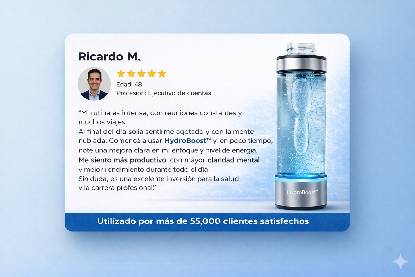 HydroBoost™ Botella [Energía deportiva al instante]